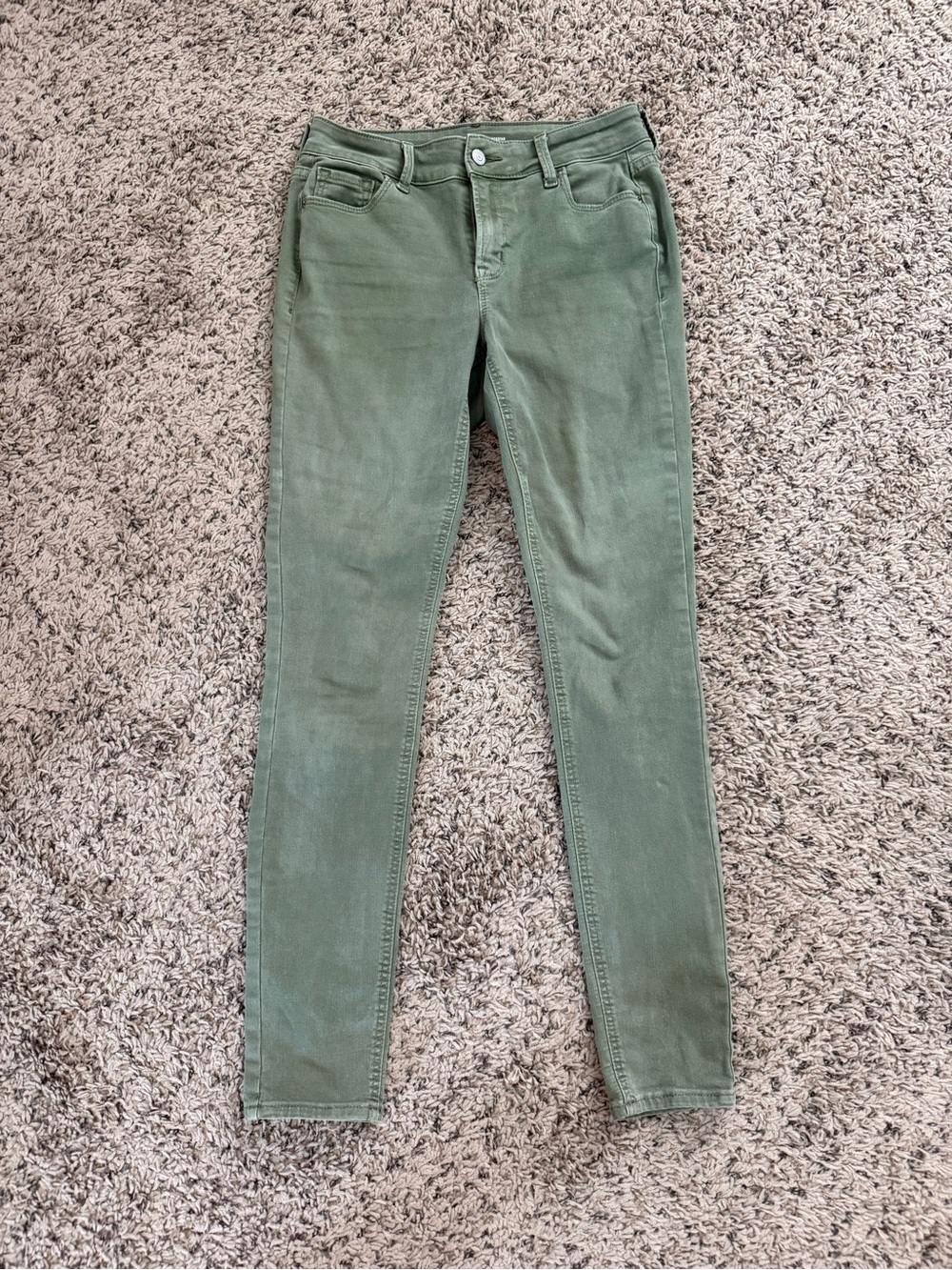Old Navy Rockstar Skinny Olive Green Slim Stretch Jeans